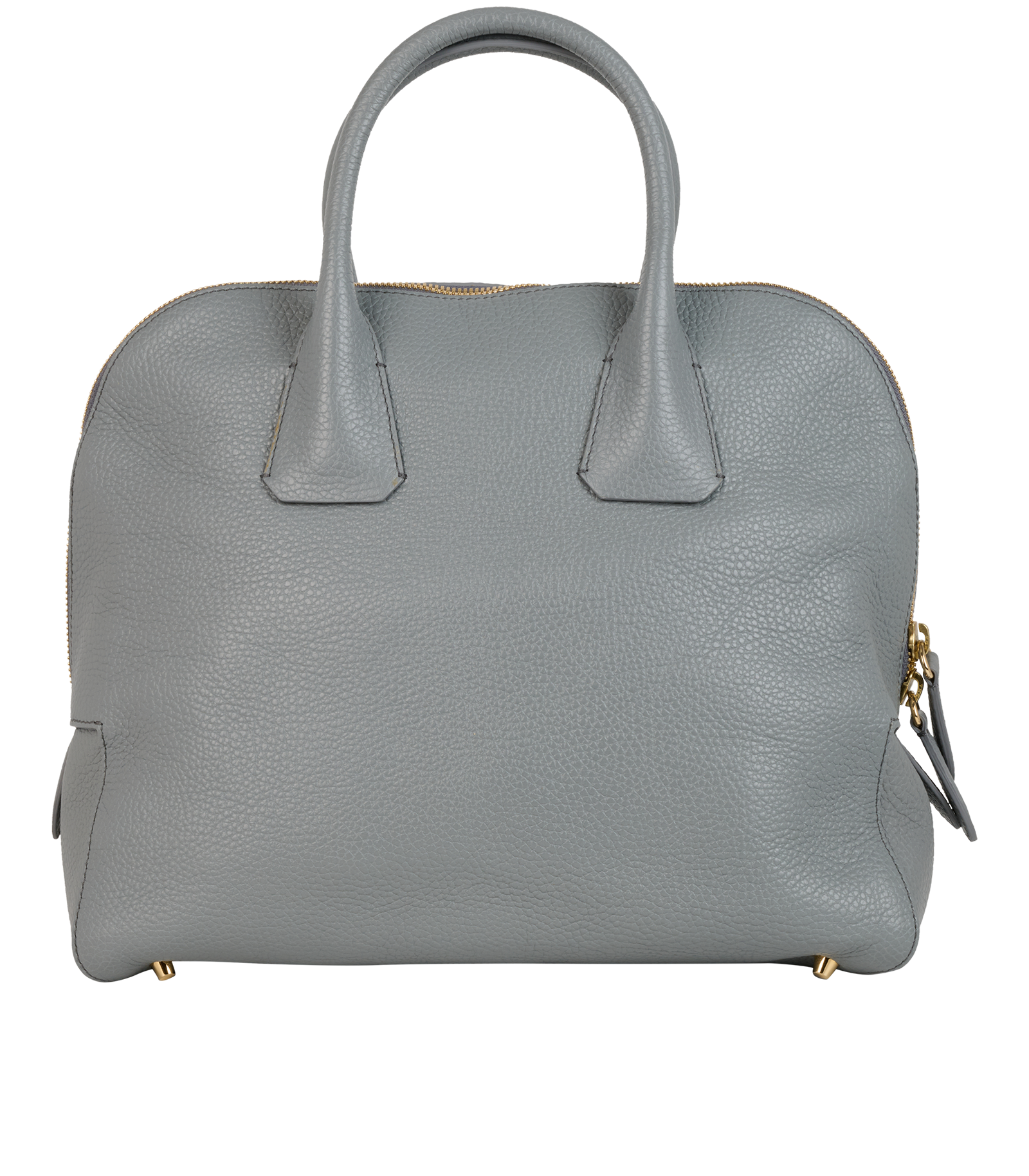 Greenwood Bowling Bag, &pound;295, Handbags, Grey, Leather, Back view